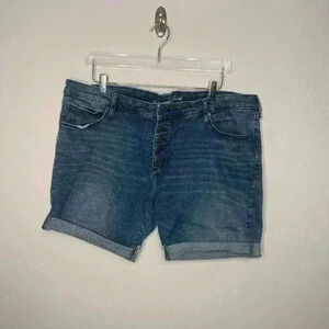 Universal Thread Raw Hem/Cuffed Button Fly Jean Shorts Size 22